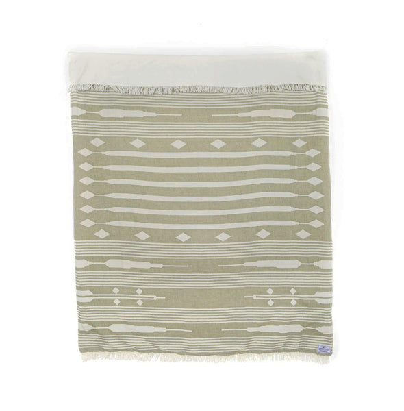 Tofino Towel Co. - The Arrow Fleece Lined Throw (Khaki)