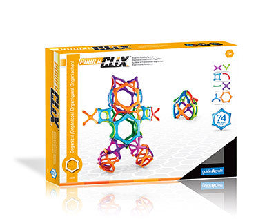 PowerClix Magnetic Tiles - 74 Piece Set