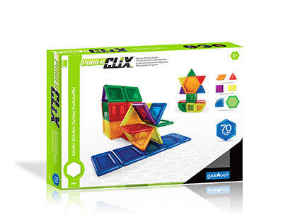 PowerClix Magnetic Tiles - 74 Piece Set