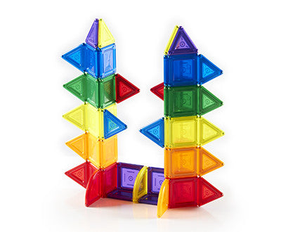 PowerClix Magnetic Tiles - 74 Piece Set