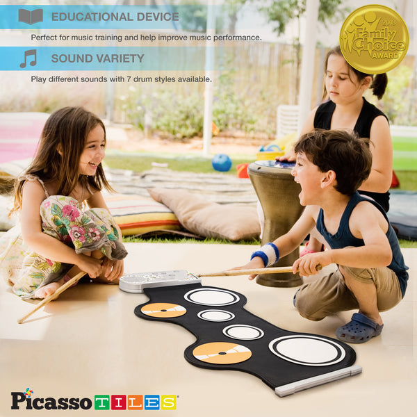 Picasso Tiles Roll Up Educational Drums