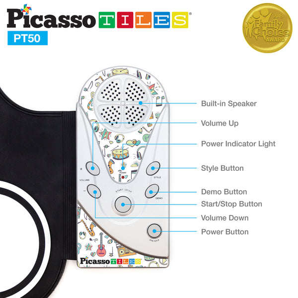 Picasso Tiles Roll Up Educational Drums
