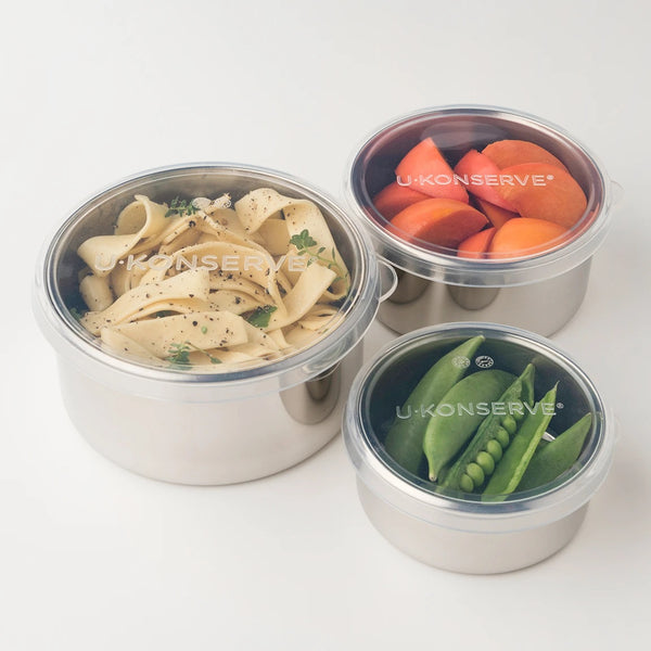 U-Konserve Stainless Steel Round Containers - Set of 3