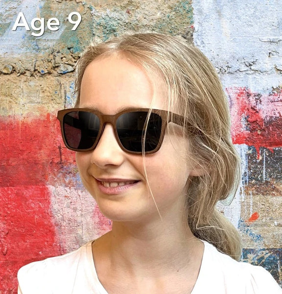 Wildwood Youth Yaletown Walnut Wood Sunglasses - Age 6 to 12