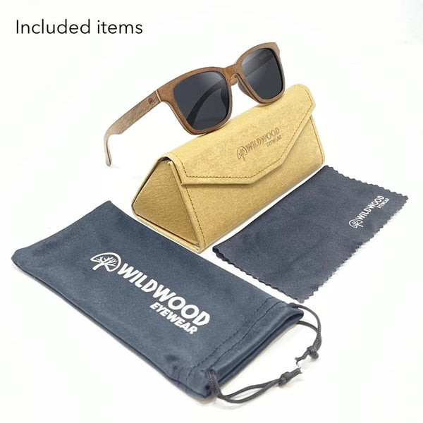 Wildwood Youth Yaletown Walnut Wood Sunglasses - Age 6 to 12