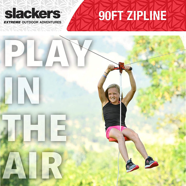Slackers 70' Hawk Backyard Zipline Kit with Spring Brake